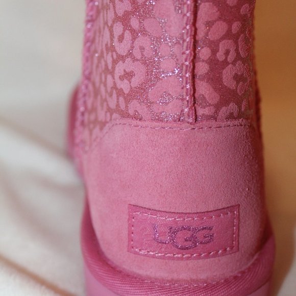 NIB UGG WOMEN'S PINK METALLIC LEOPARD‎ BOOTS 6 - Picture 7 of 10